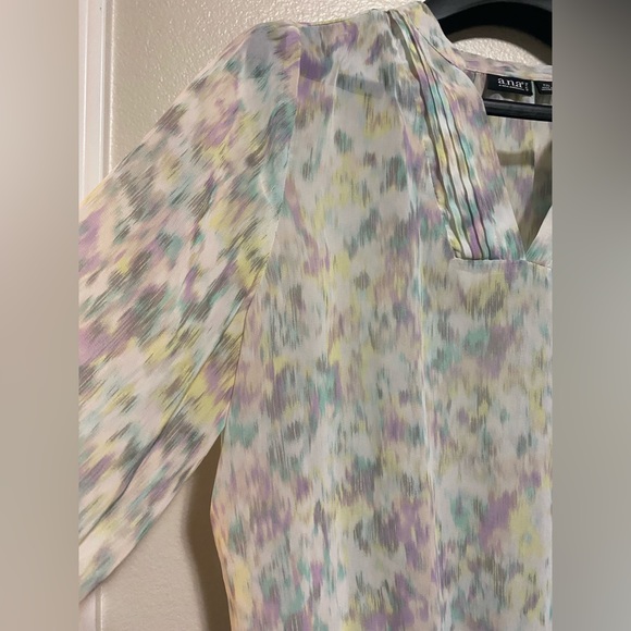 A.n.a 3/4 Sleeve Pastel colored Blouse- size xl(p) - Picture 8 of 11